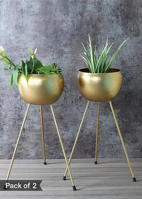 Apple Shape Floor Planter (Set of 2) classic flowerpot  