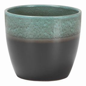 Aqua Green Ceramic Cover Pot Dark Moss ( 920) tall green plant  