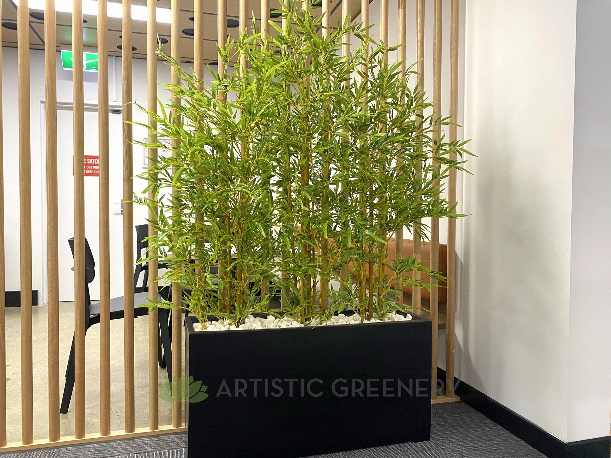 Artificial Bamboo Plants in Planter Box