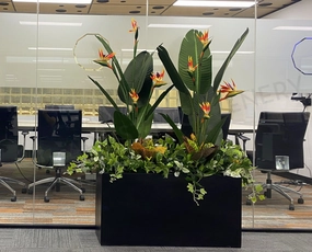 Artificial Bird of Paradise Plants in Planter Box sun perennial  