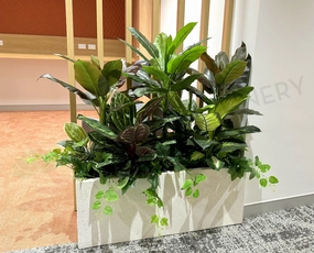 Artificial Mixed Plants in Planter Box 120cm Tall ( Ref: State Health) sun perennial  