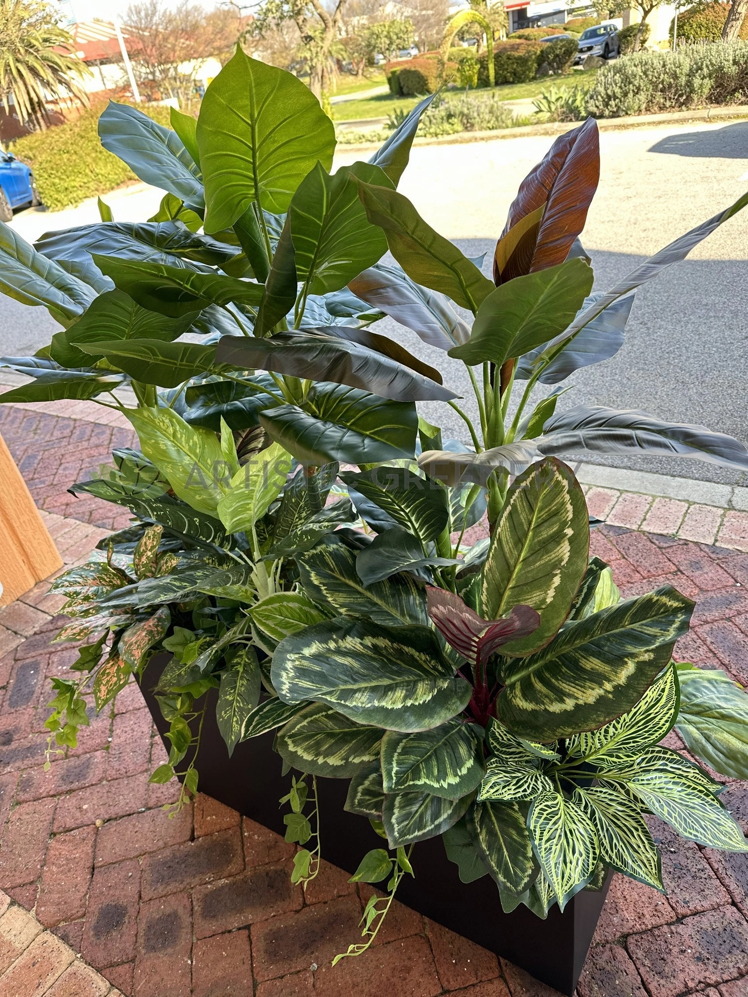 Artificial Mixed Plants in Planter Box 150cm Tall (used as divider) Ref: AOC