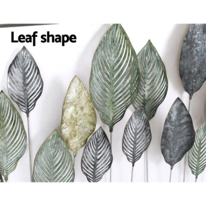 Artiss Metal Wall Art Hanging Sculpture Home Decor Leaf Tree of Life Framed MWA-FR-LEAF-01-BU