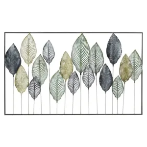 Artiss Metal Wall Art Hanging Sculpture Home Decor Leaf Tree of Life Framed MWA-FR-LEAF-01-BU dried flowers  