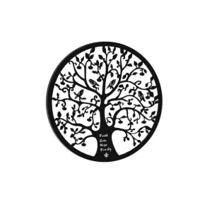 Artiss Metal Wall Art Hanging Sculpture Home Decor Leaf Tree of Life Round Frame MWA-B-ROUN-01-BK dried flowers  