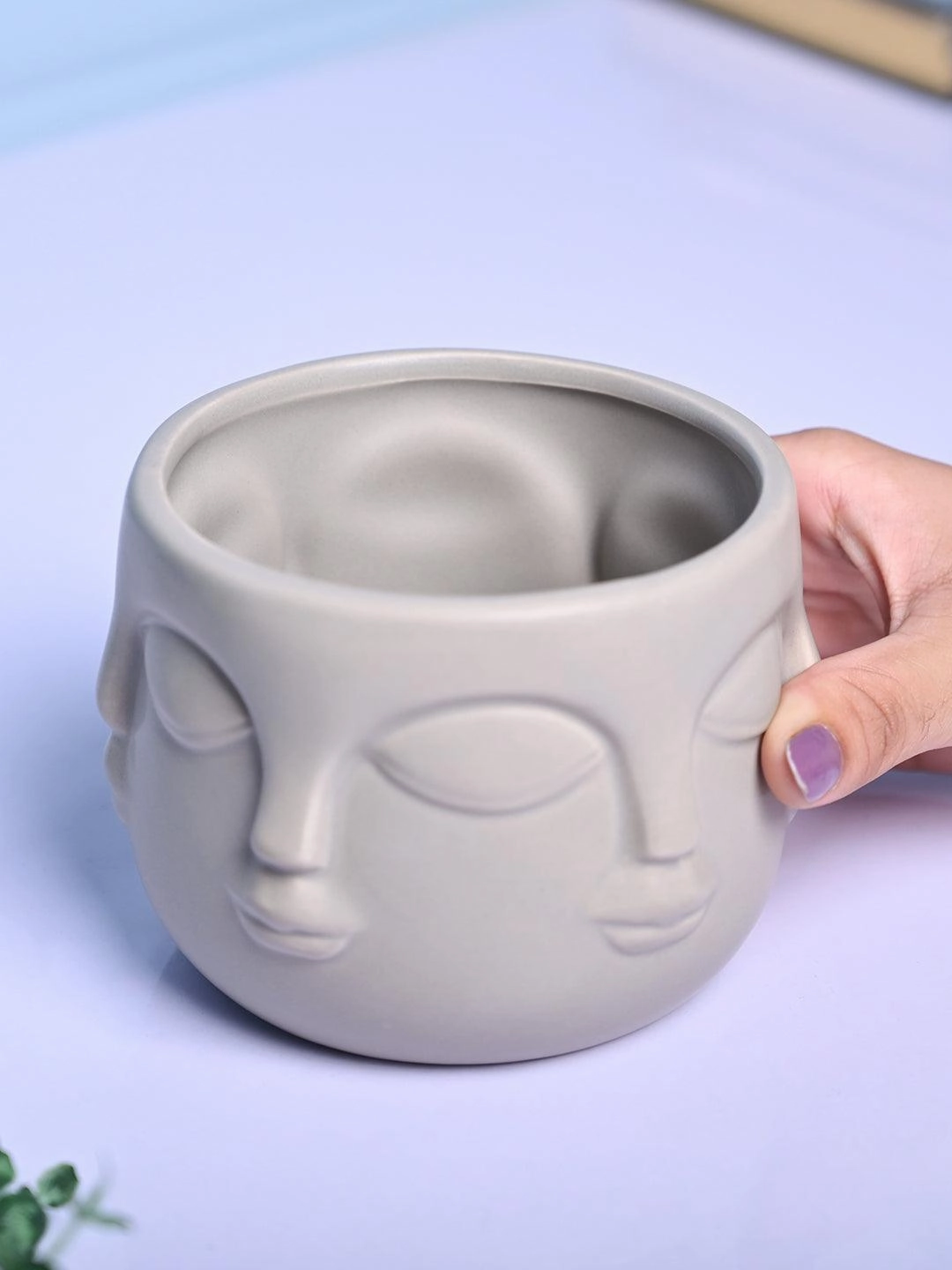 Artistic Grey Ceramic Vase