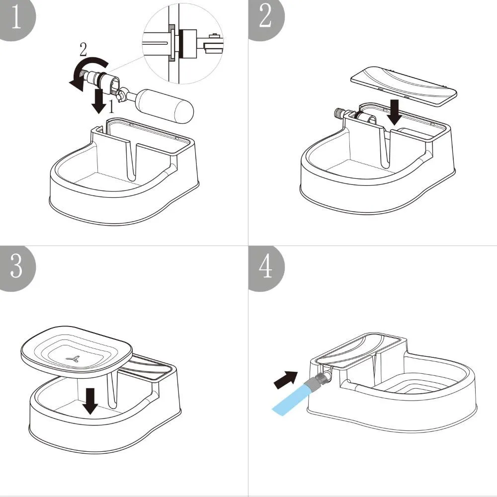 Auto Filling Dog Drinking Water Fountain - Outdoor Automatic Pet Drinking Bowl V238-SUPDZ-28416002523216