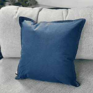 B Cushion - Dark Denim dried flowers  