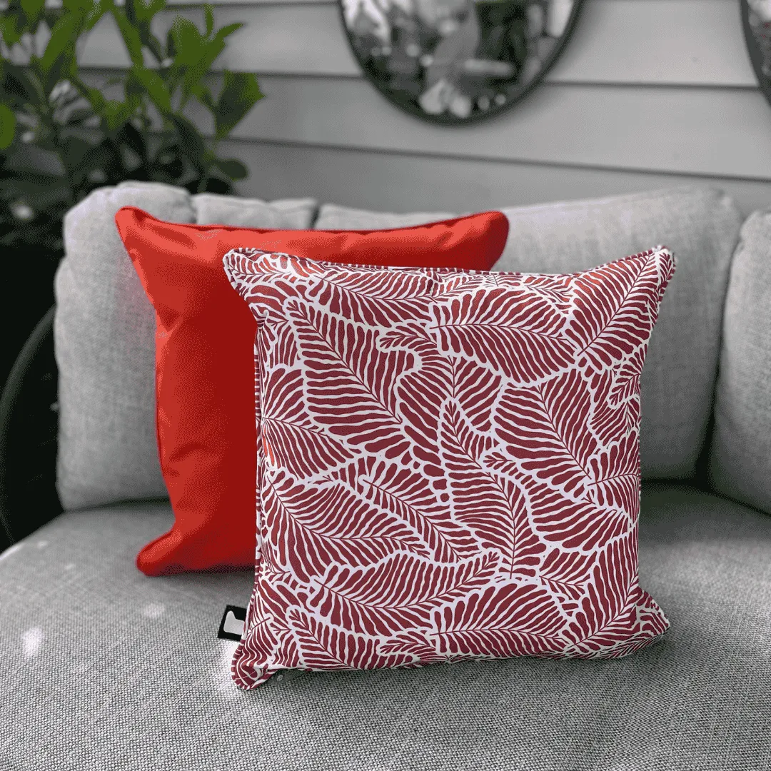 B Cushion Oasis Leaf - Marsala dried flowers  