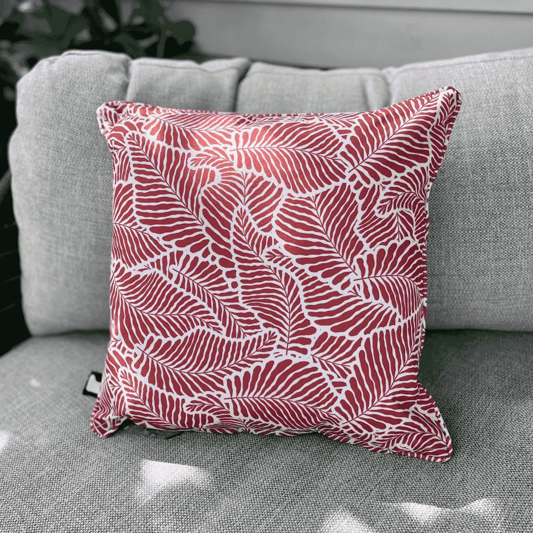 B Cushion Oasis Leaf - Marsala