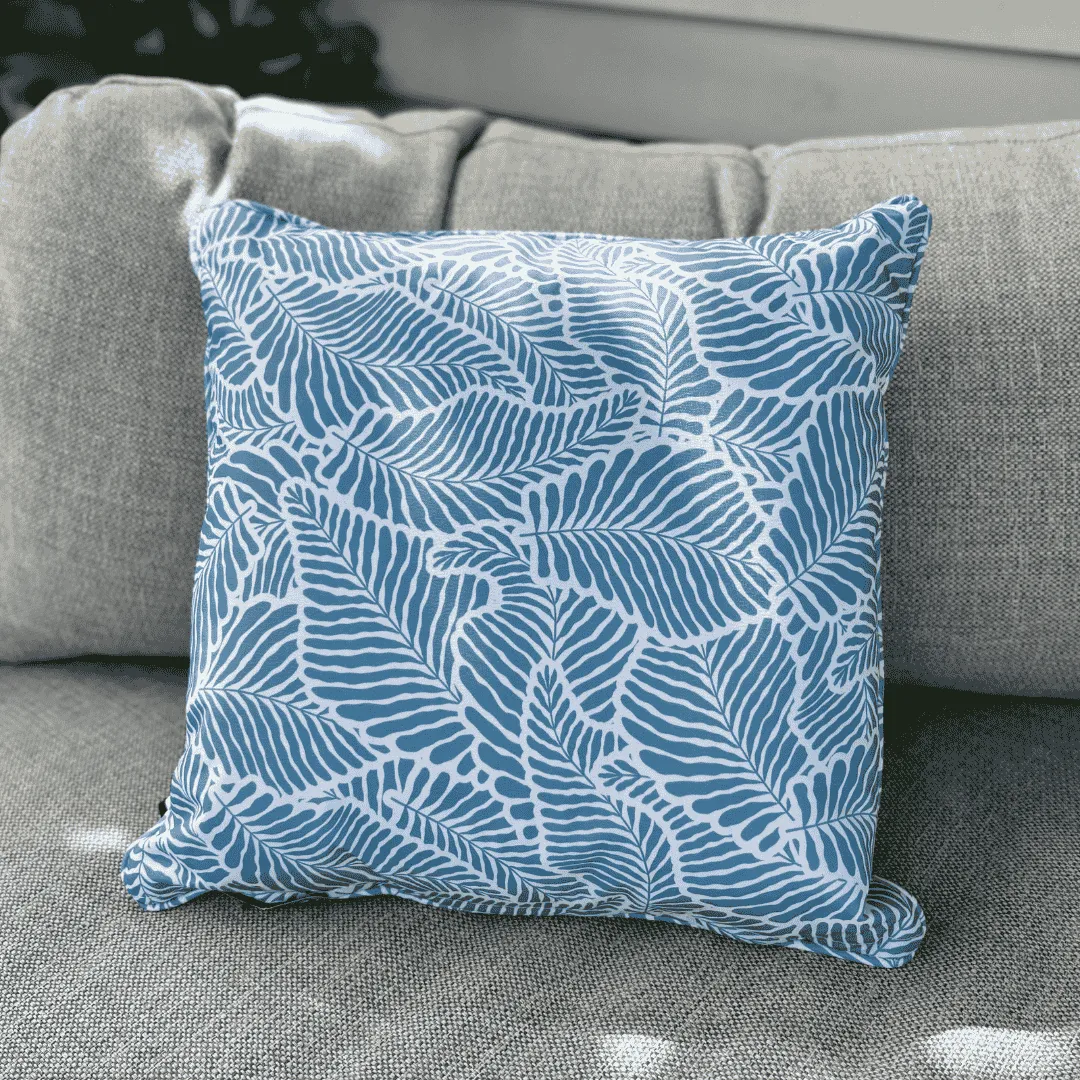 B Cushion Oasis Leaf - Sea Blue dried flowers  