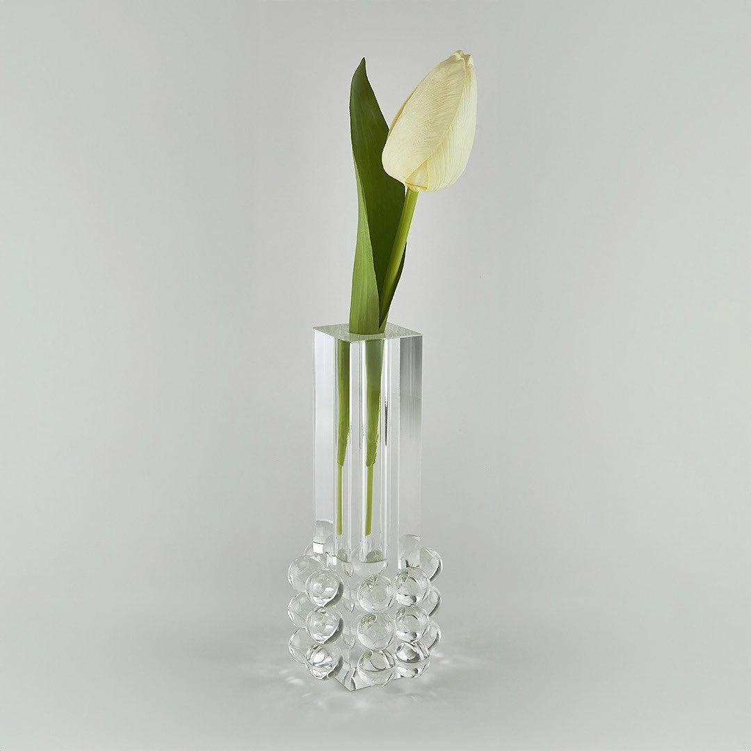 Balls - Crystal Glass Bud Vase