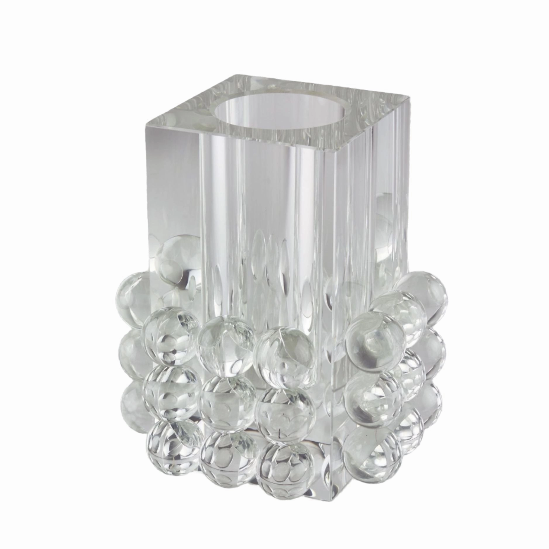 Balls - Crystal Glass Square Vase mini ornamental plant  