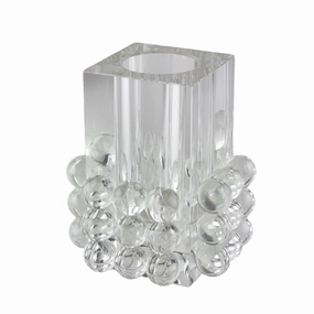 Balls - Crystal Glass Square Vase mini ornamental plant  
