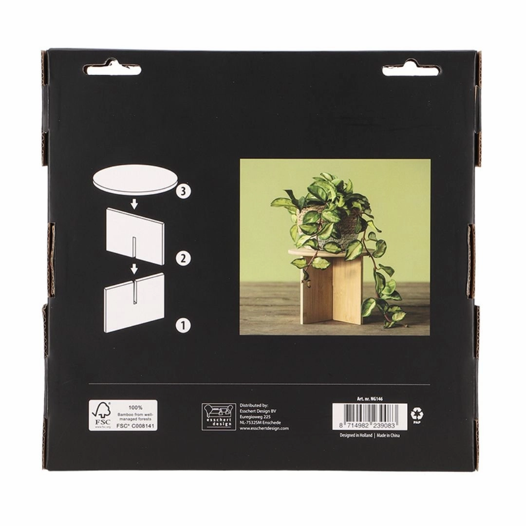 Bamboo indoor Plant Pot Stand Large