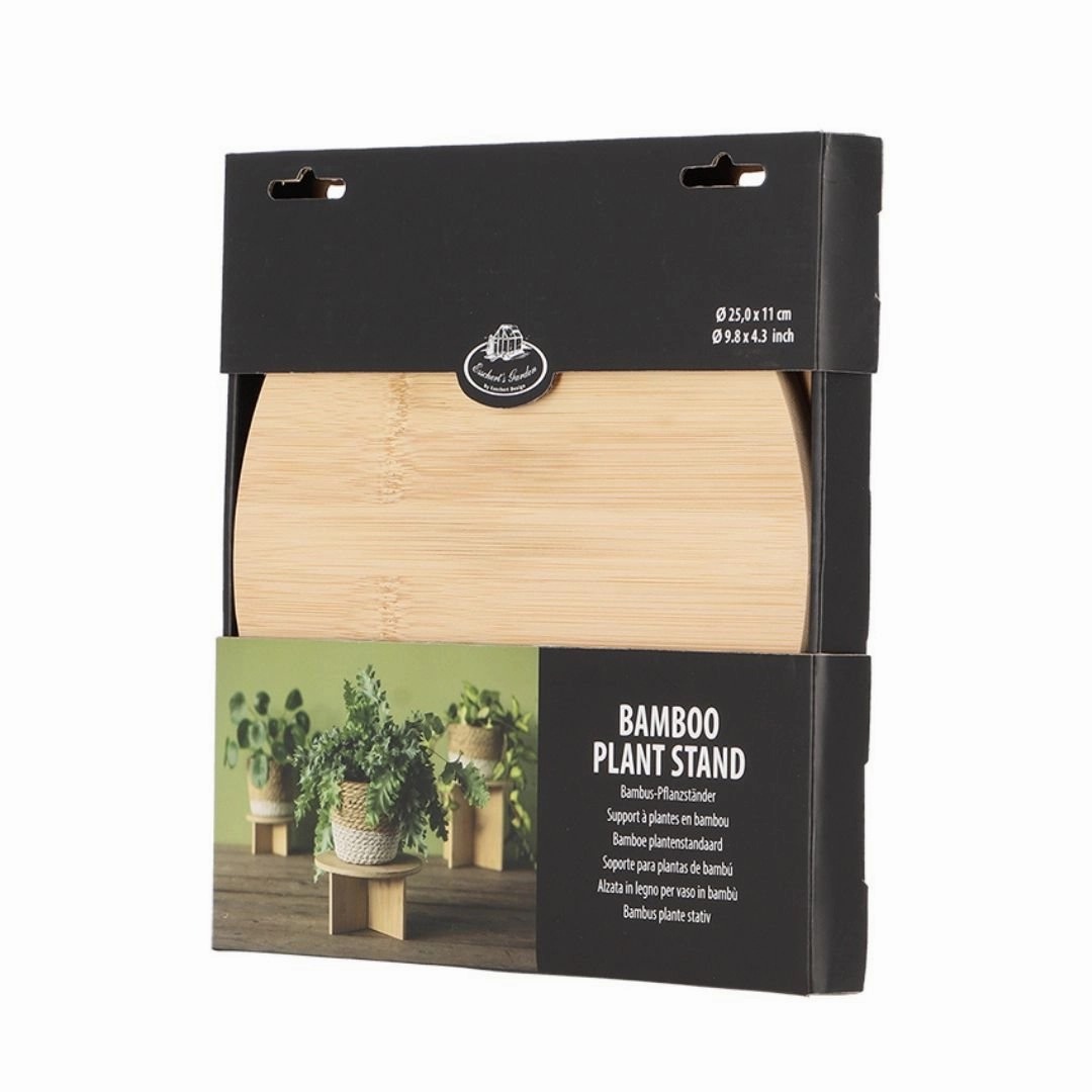 Bamboo indoor Plant Pot Stand Med