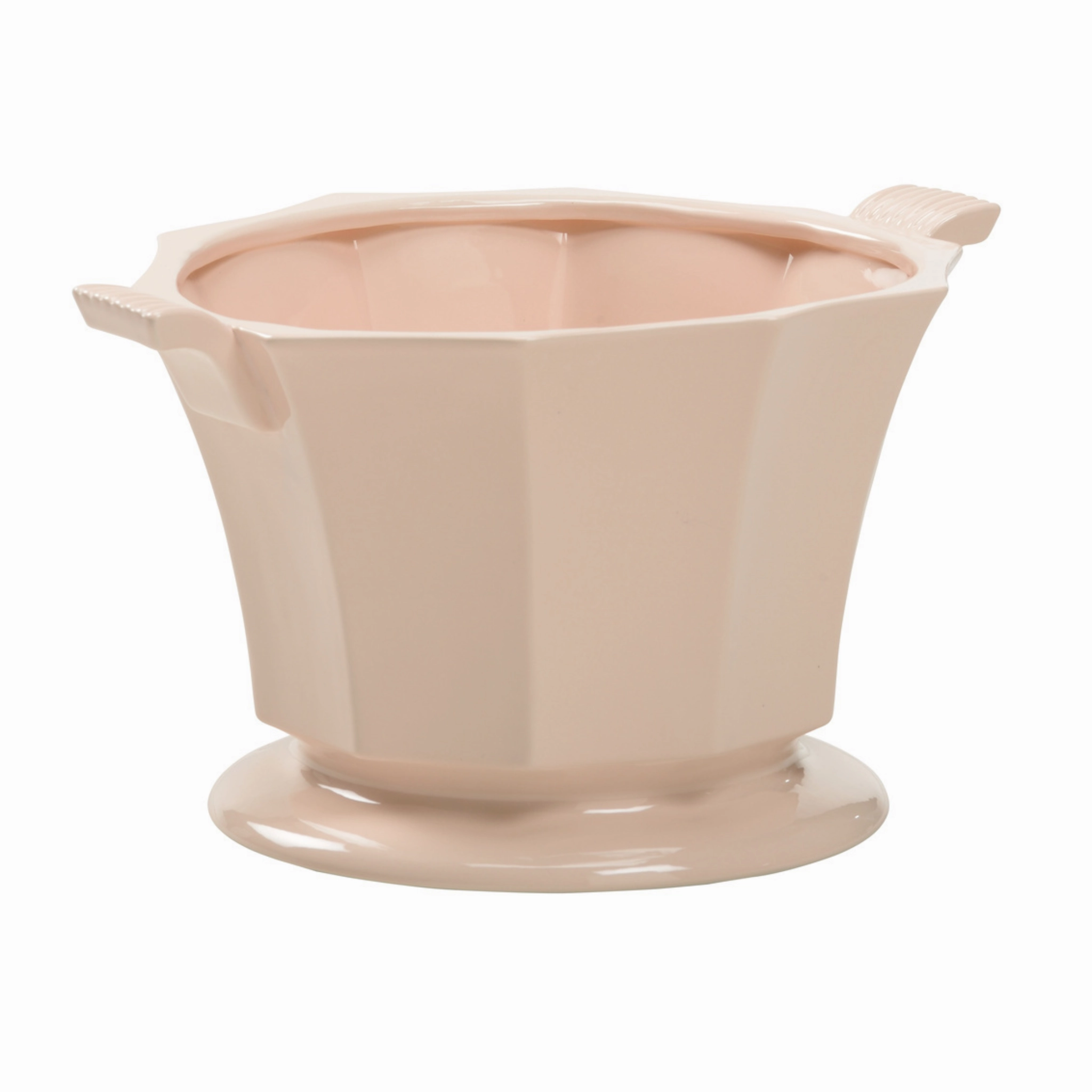 Baron Ceramic Cachepot in Pink Glaze plant seeds  