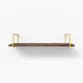 Bart Espresso Rustic Wall Shelf traditional flower vase  