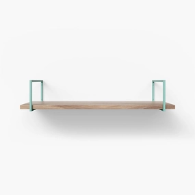 Bart Glazed White Oak Wall Shelf traditional flower vase  