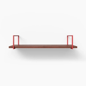 Bart Mahogany Wall Shelf traditional flower vase  