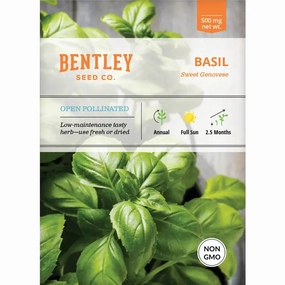 Basil-Genovese (Sweet) Seed Packet floating plant shelf  