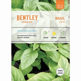Basil, Lemon Seed Packet floating plant shelf  