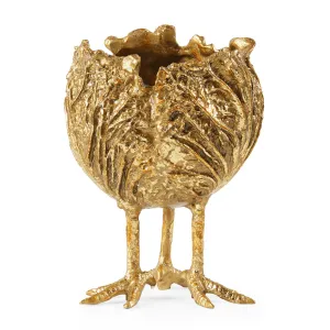 Beatrice Bowl in Gold Leaf dried flowers  
