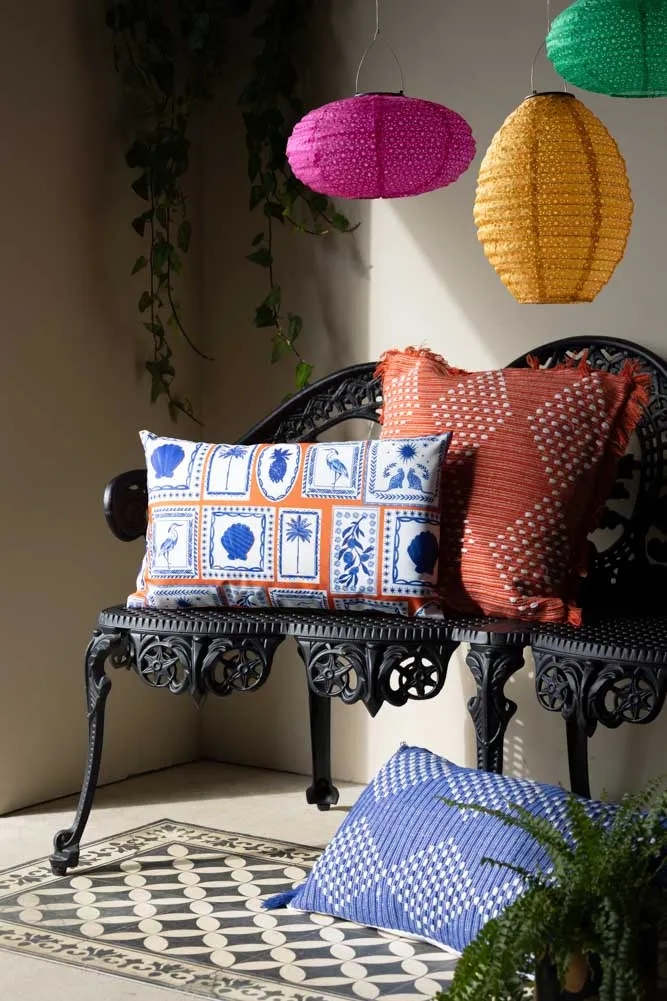 Beautiful Blue Diamond Outdoor Cushion