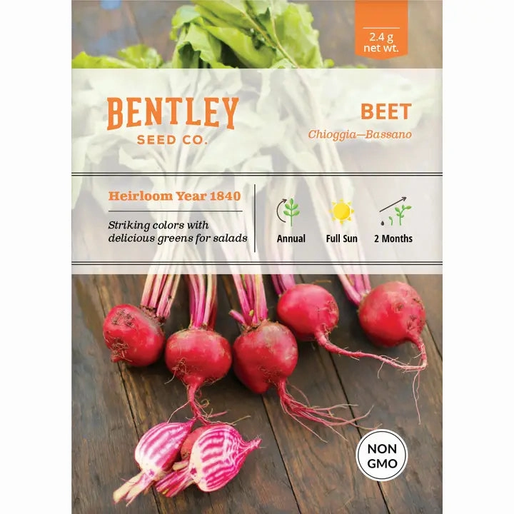 Beet, Chioggia Seed Packet floating plant shelf  