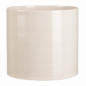 Beige Indoor Ceramic Cover Pot Sesame (828) tall green plant  