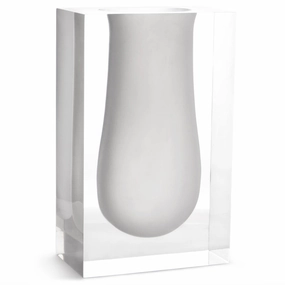 Bel Air - Mega Scoop Vase - White mini ornamental plant  