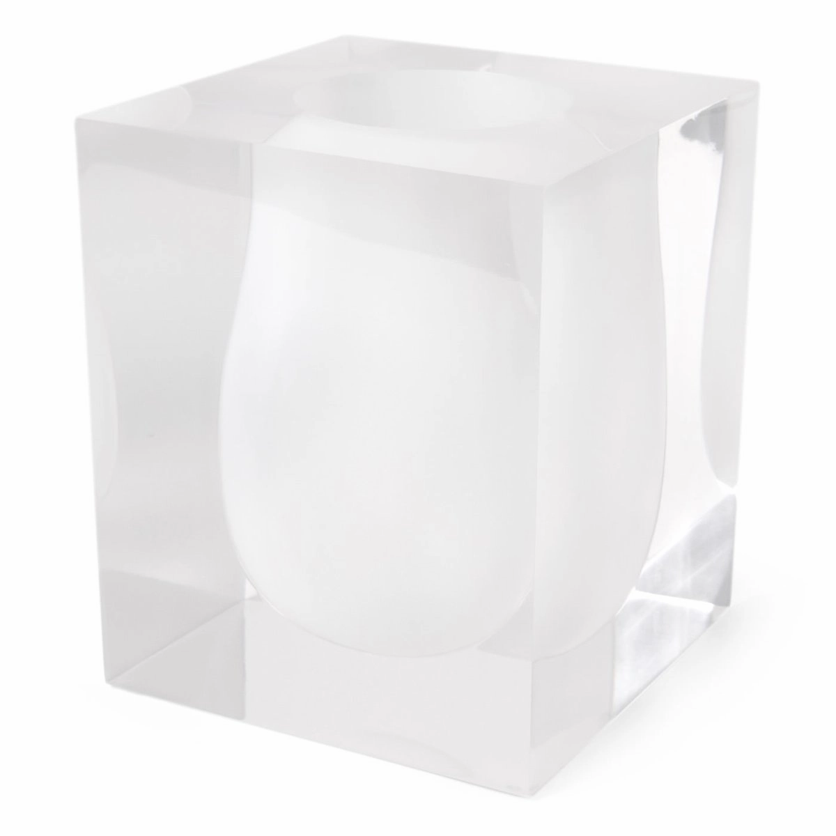 Bel Air Big Scoop Vase - White mini ornamental plant  