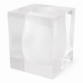 Bel Air Big Scoop Vase - White mini ornamental plant  