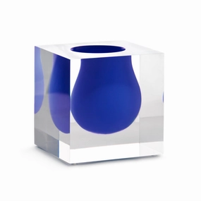 Bel Air Mini Scoop Vase - Blue mini ornamental plant  