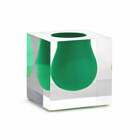 Bel Air Mini Scoop Vase - Green mini ornamental plant  