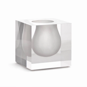 Bel Air Mini Scoop Vase - White mini ornamental plant  