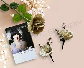 Bespoke Paper Flower Stem / Buttonhole (made-to-order) Ref: Cass R outdoor greenery  