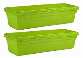 Big Rectangular Planter (Set of 2), Plastic desktop planter  