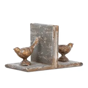 Bird Duet Iron Bookends dried flowers  