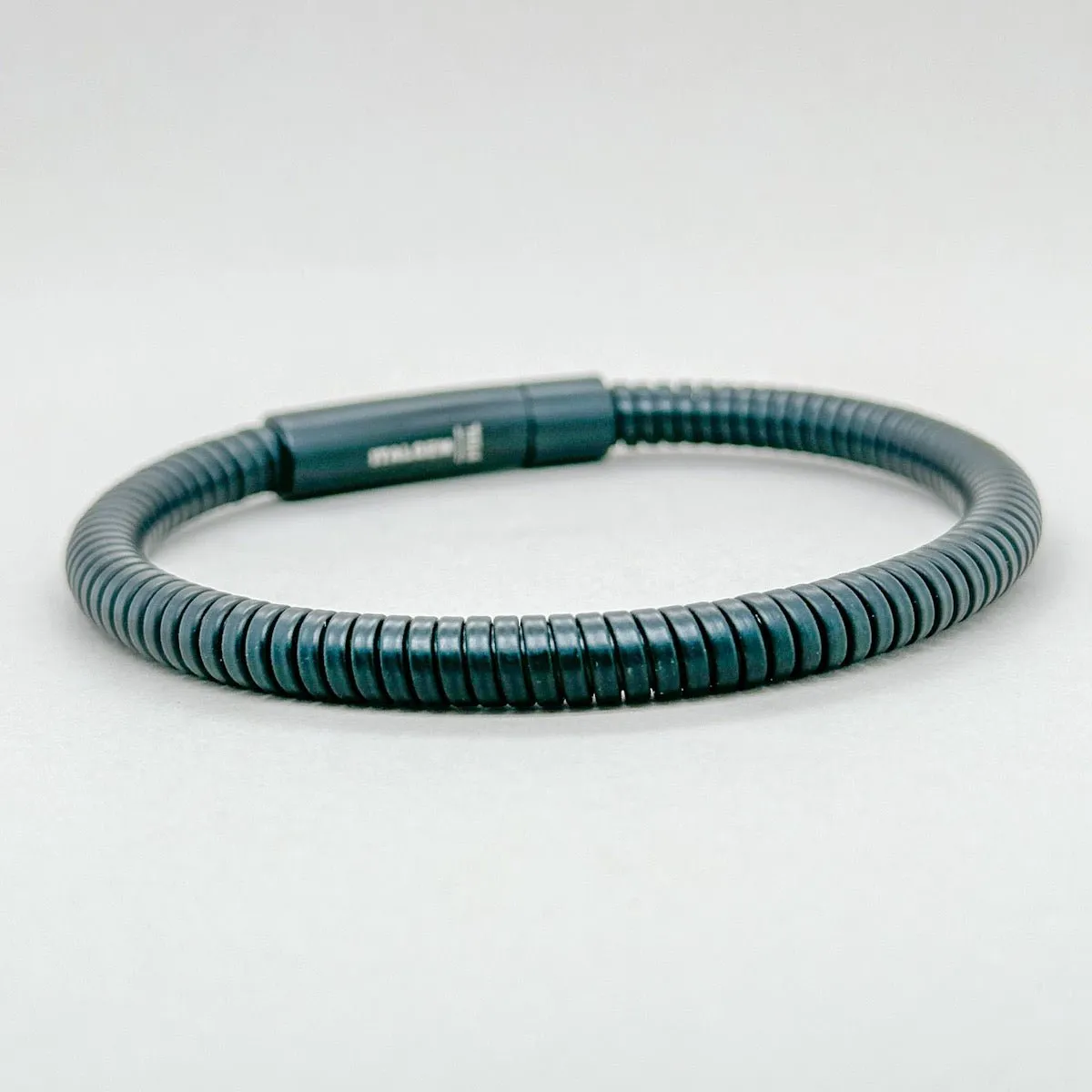 Black STST Coil Men??s Bracelet