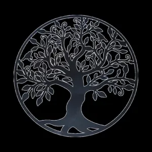 Black Tree of Life Wall Art Hanging Metal Iron Sculpture Garden 99cm V63-822661 dried flowers  