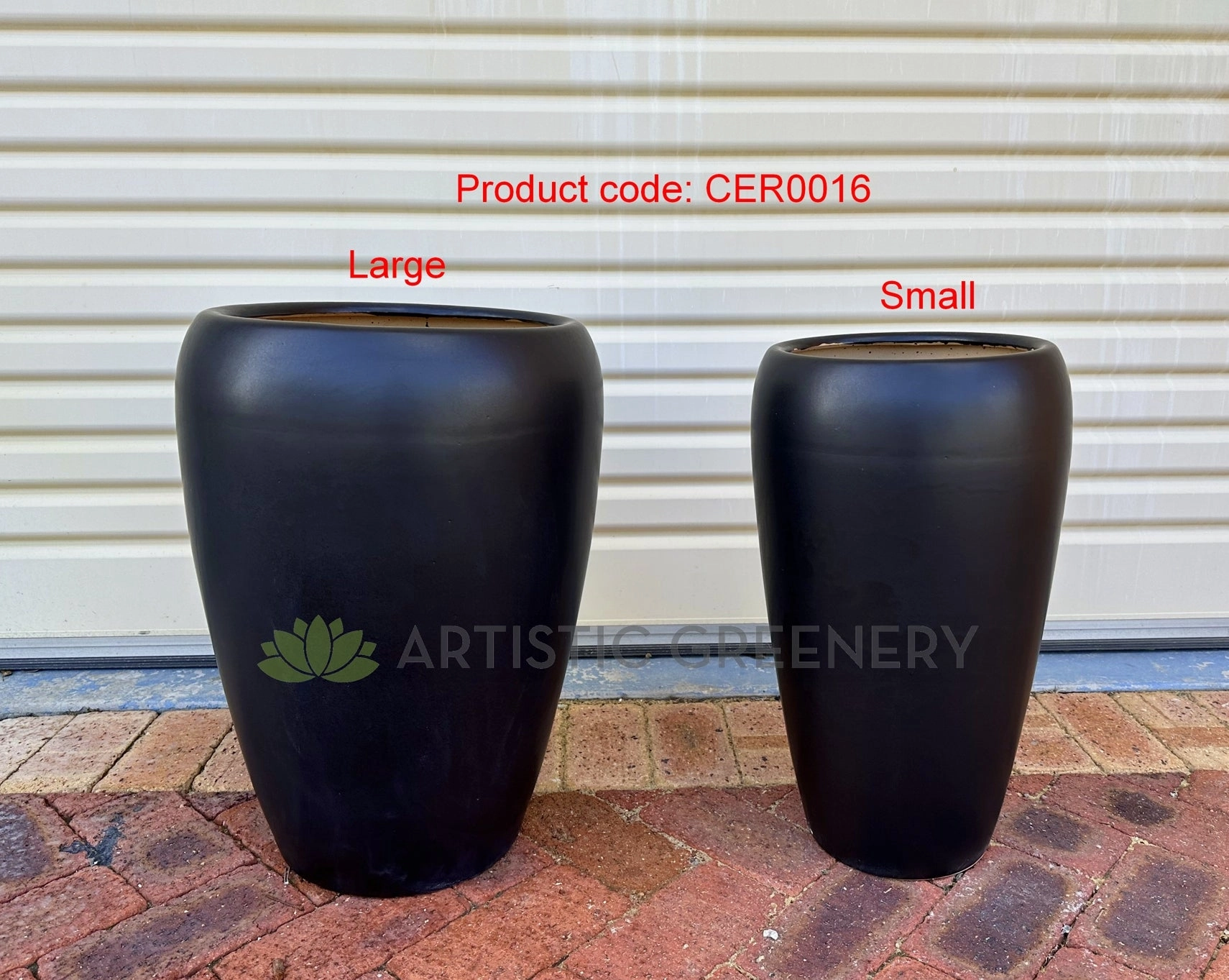 Black Egg Pot Matt Finish - Round (Ceramic) CER0016