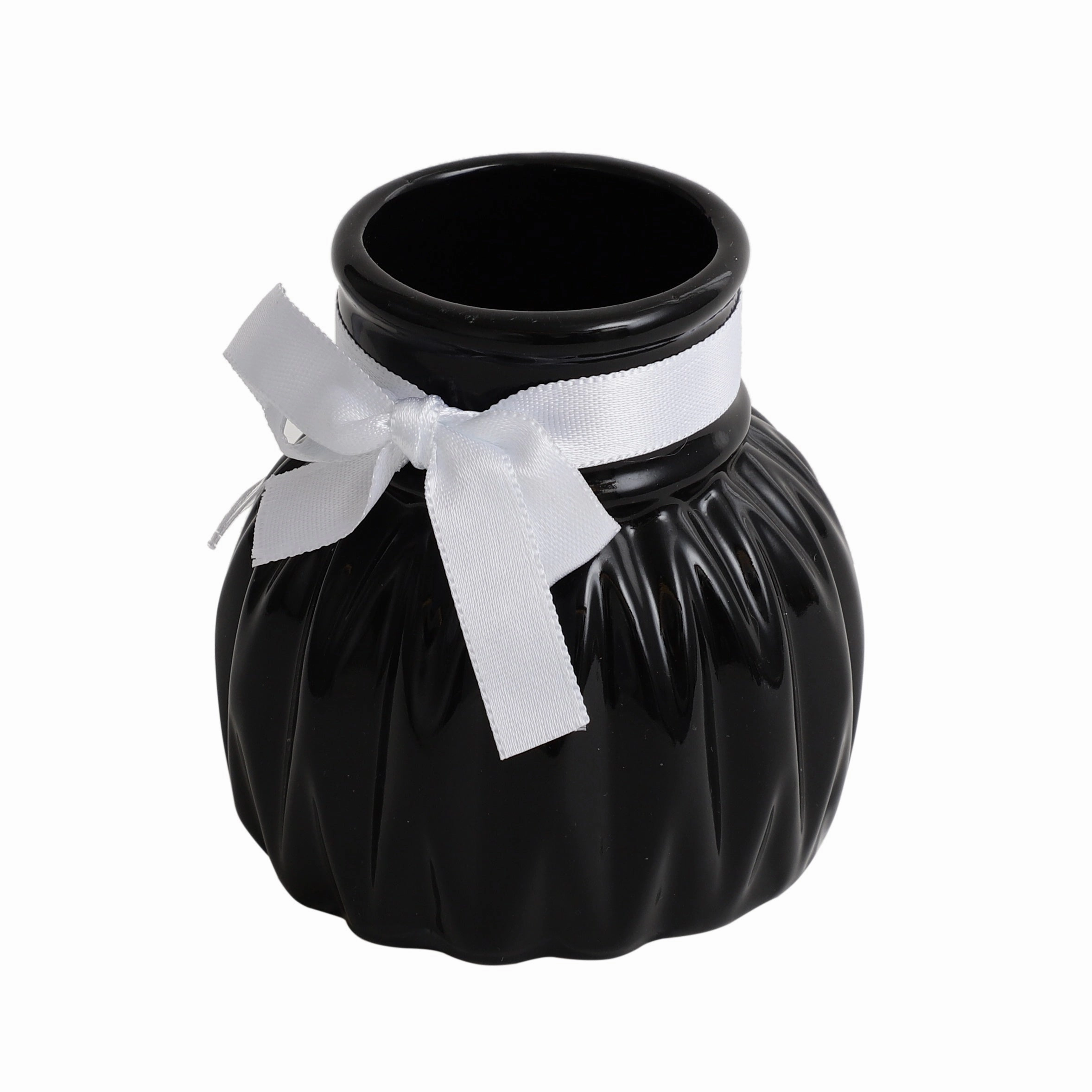 Black WaveCera Vase small