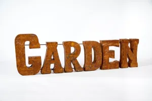 Block "Garden" Sign decorative plants  