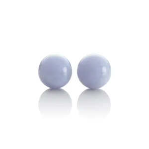 Blue Lace Agate Bead Earrings