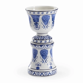 Blue And White Jardiniere Pedestal Mount Planter plant seeds  