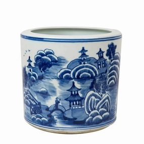 Blue and White Mountain Pagoda Orchid Porcelain Pot plant seeds  