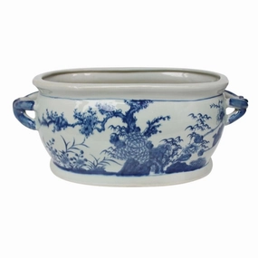 Blue And White Porcelain Four Season Foot Bath Planter plant seeds  