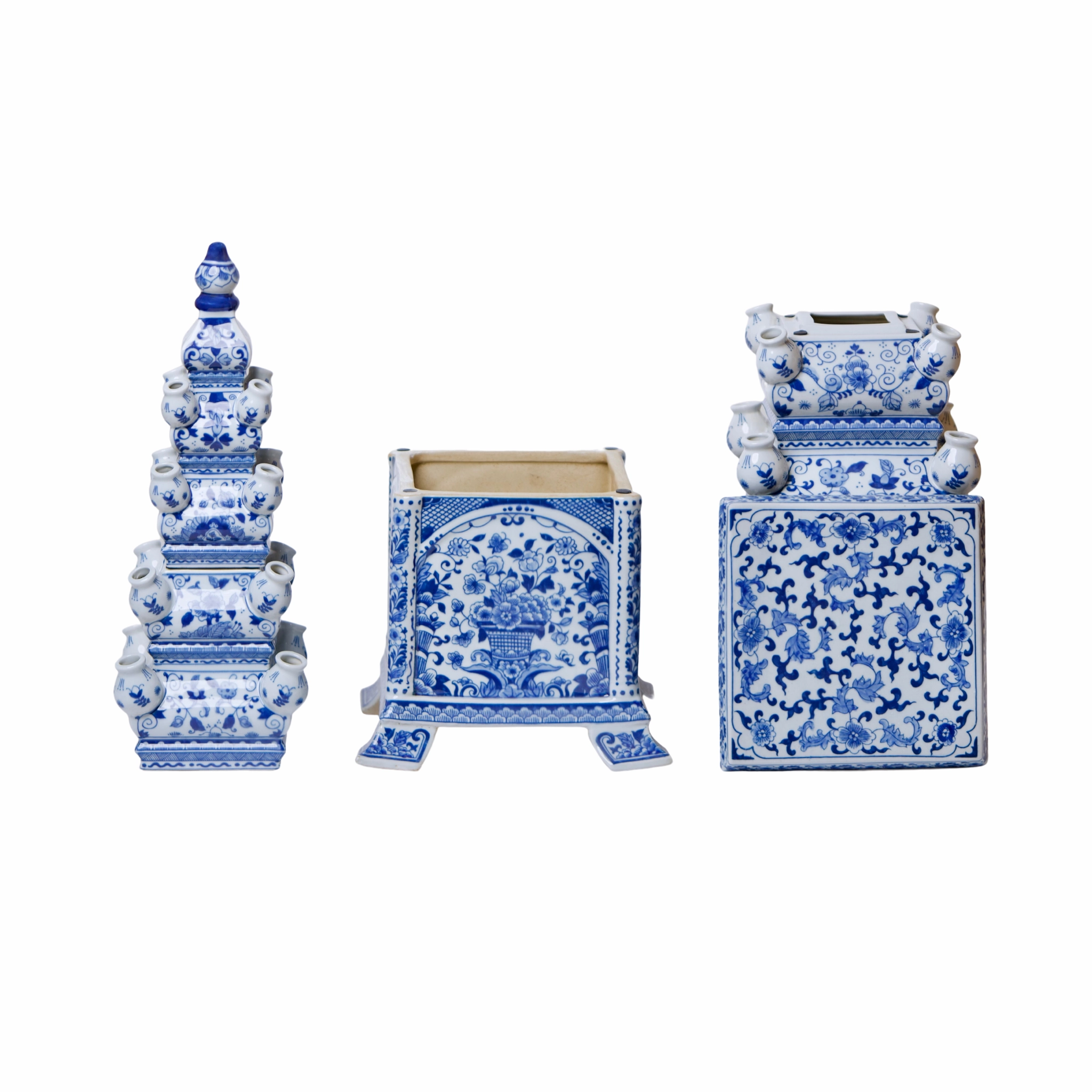 Blue and White Tall Porcelain Tulipiere