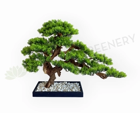 BON003 Artificial Bonsai 45cm - Green - High Quality xl flower pot  